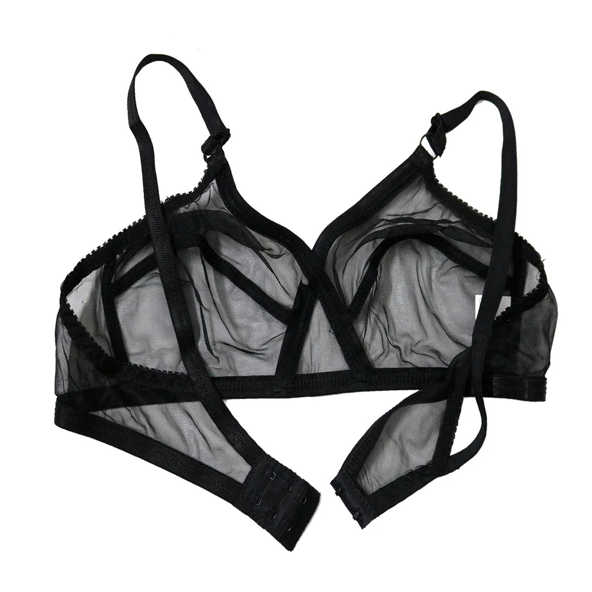 Pack of 2 Non-Padded Wired Cotton Full Cover Net Transparent Bra 🎁