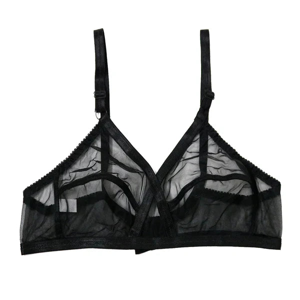 Pack of 2 Non-Padded Wired Cotton Full Cover Net Transparent Bra 🎁