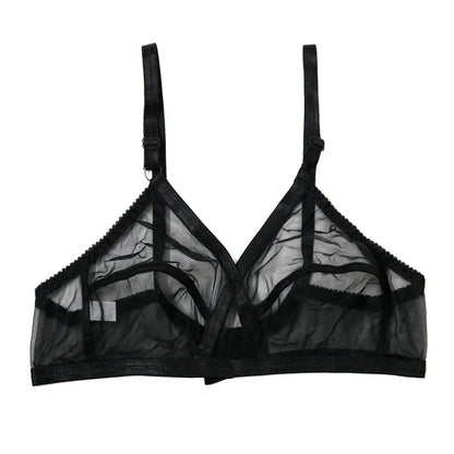 Pack of 2 Non-Padded Wired Cotton Full Cover Net Transparent Bra 🎁