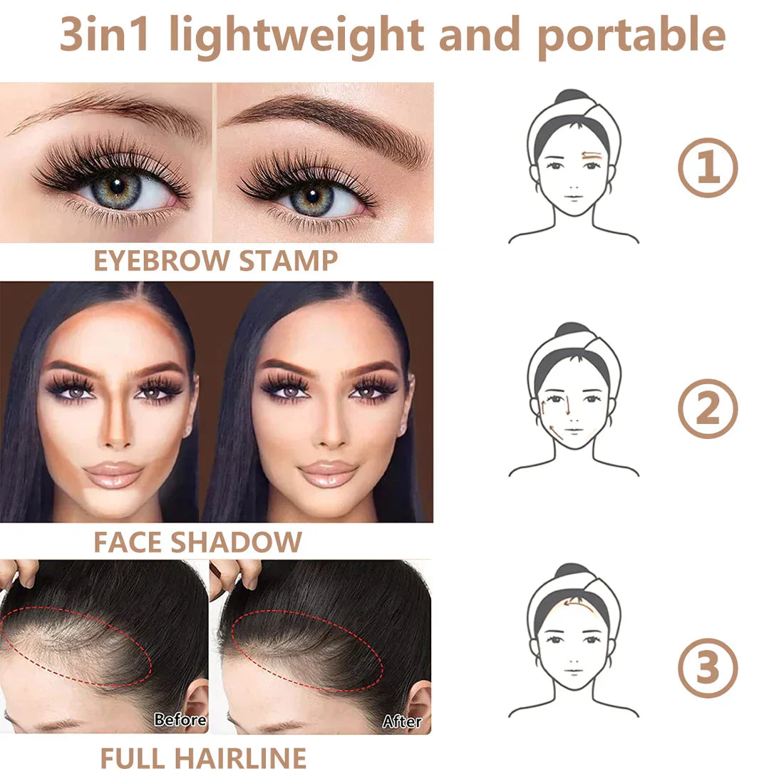 Imported™ 2 in 1 Perfect Hairline & Eyebrow Shaping Stamp [Buy 1 Get 1 Free Save Upto 50% Off] 🎁