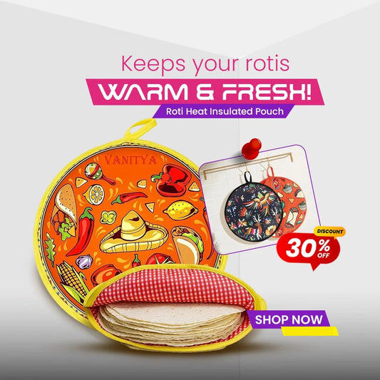 Roti Heat Insulated Cloth Pouch